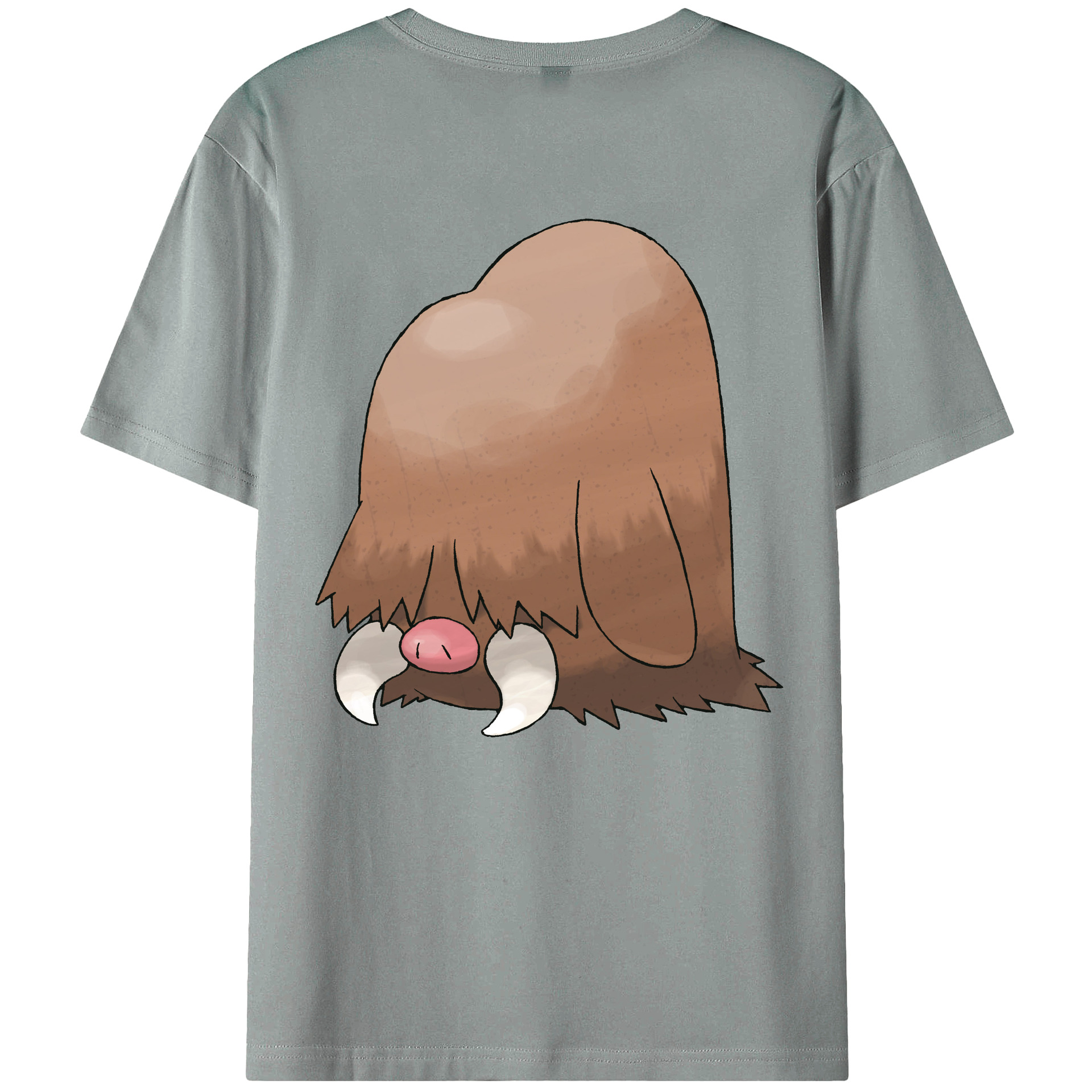 （画像用） ポケットモンスター Pokémon 綿100％ メンズ半袖Tシャツ（バックプリント） 通気性